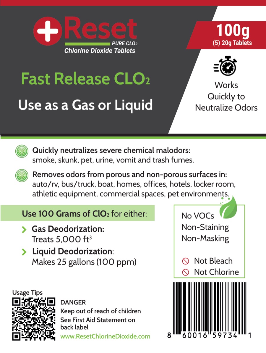 Reset Red Pak 100 g front label