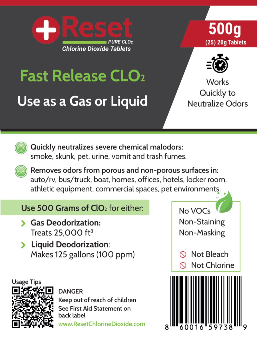 Reset Red Pak 500 g front label
